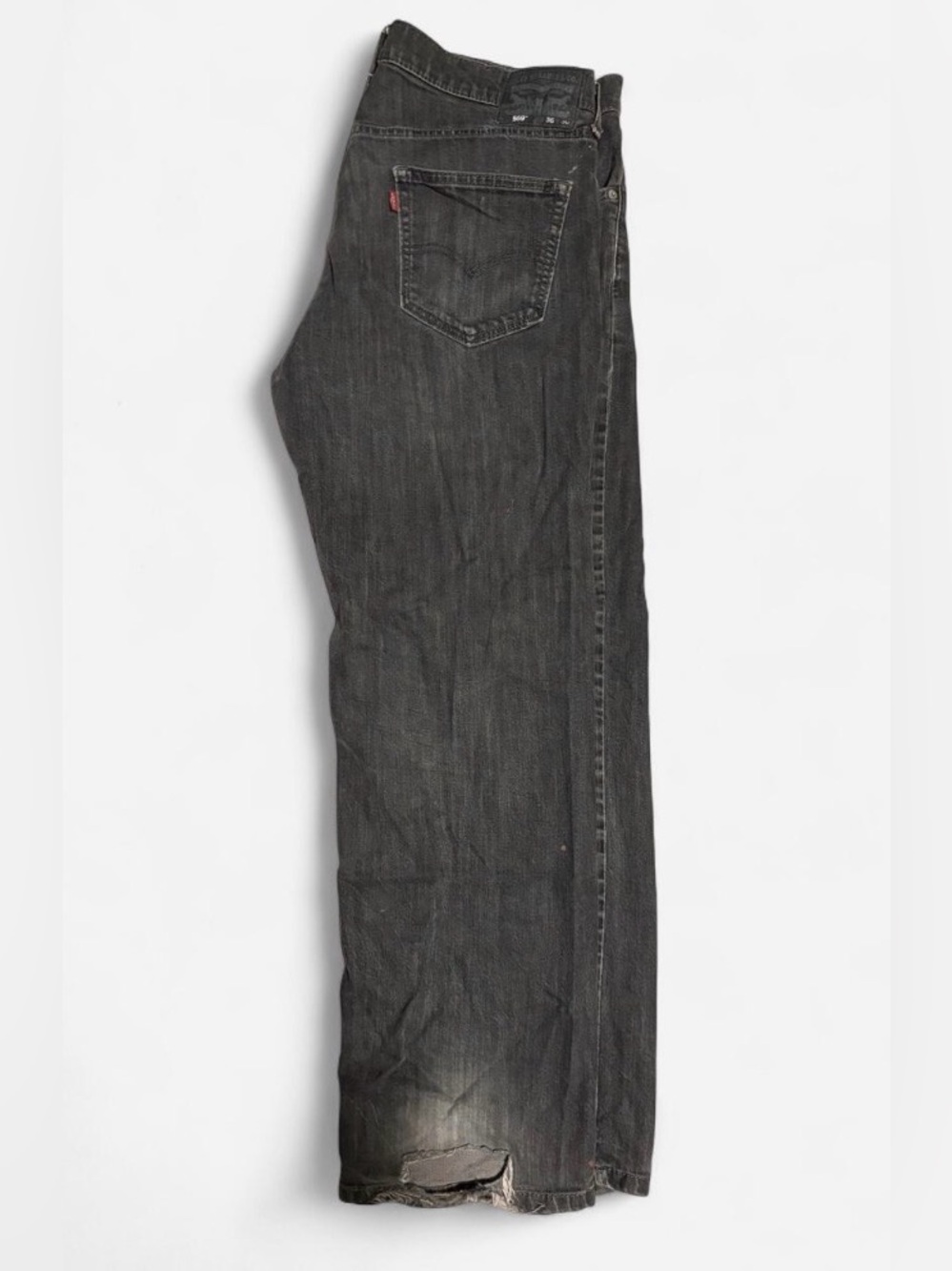 Men's Dark Gray Straight-Leg Jeans